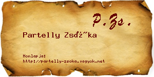 Partelly Zsóka névjegykártya